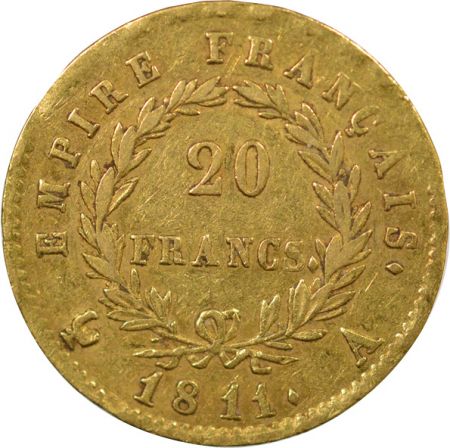 France Napoléon I - 20 Francs Or, Empire - 1811 A Paris