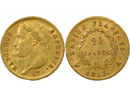 France Napoléon I - 20 Francs Or, Empire - 1813 A Paris