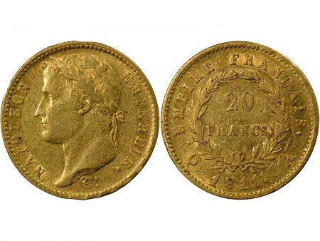 France Napoléon I - 20 Francs Or, Tête laurée, Empire - 1811 A Paris