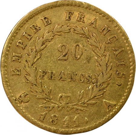 France Napoléon I - 20 Francs Or, Tête laurée, Empire - 1811 A Paris