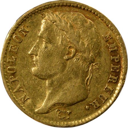 France Napoléon I - 20 Francs Or, Tête laurée, Empire - 1811 U Turin