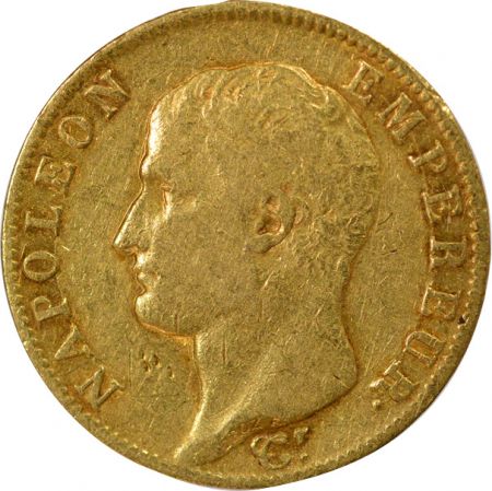 France Napoléon I - 20 Francs Or, Tête nue, Cal. Grég. - 1806 A Paris