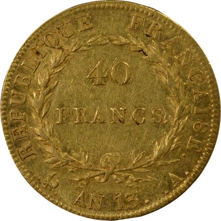 France Napoléon I - 40 Francs Or, Calendrier Révolutionnaire - An 13 A Paris