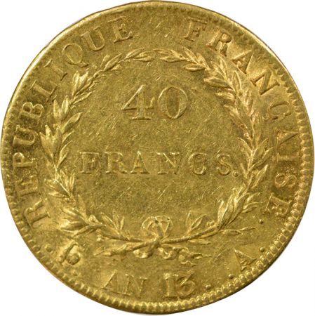 France Napoléon I - 40 Francs Or, Calendrier Révolutionnaire - An 13 A Paris