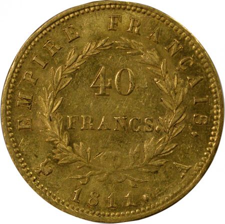 France Napoléon I - 40 Francs Or, Tête Laurée, Empire - 1811 A Paris