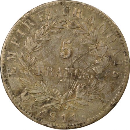 France Napoléon I - 5 Francs Argent, Empire - 1811 A Paris