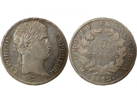 France Napoléon I - 5 Francs Argent, Empire - 1812 A Paris