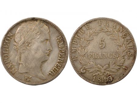 France Napoléon I - 5 Francs Argent, Empire - 1813 A Paris