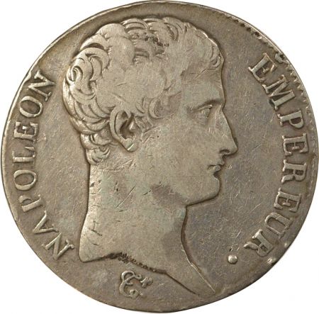 France Napoléon I - 5 Francs Argent, République, Calendrier Grégorien - 1806 Q Perpignan