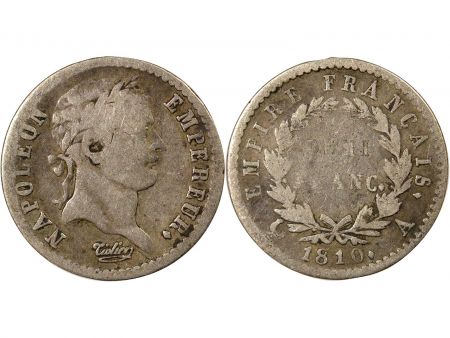 France Napoléon I - Demi Franc Argent, Empire - 1810 A Paris