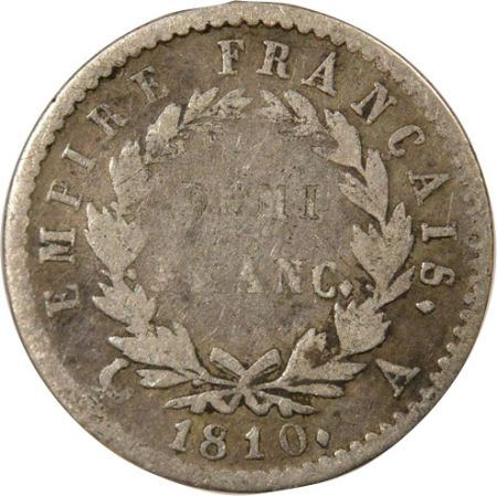 France Napoléon I - Demi Franc Argent, Empire - 1810 A Paris