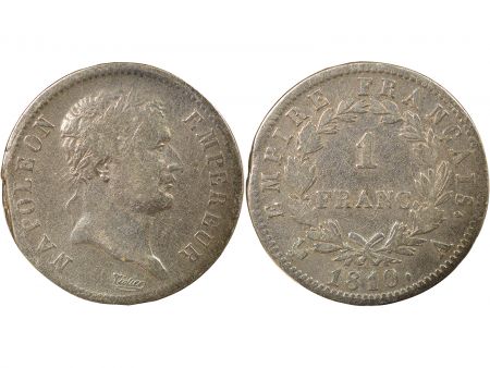 France Napoléon I - Franc Argent, Empire - 1810 A Paris