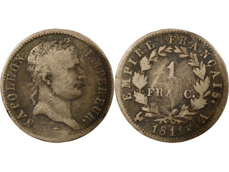 France Napoléon I - Franc Argent, Empire - 1811 A Paris