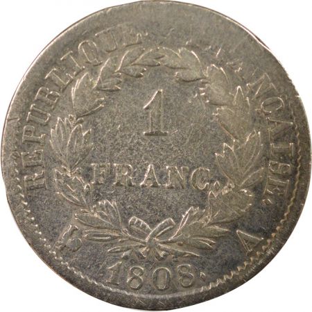 France Napoléon I - Franc Argent, République - 1808 A Paris