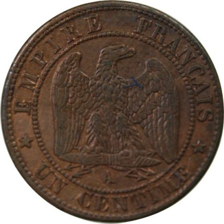 France NAPOLEON III - 1 CENTIME TETE LAUREE - 1861 A PARIS