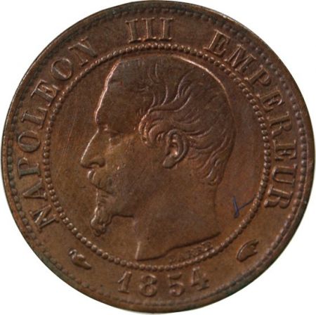 France NAPOLEON III - 1 CENTIME TETE NUE - 1854 A PARIS