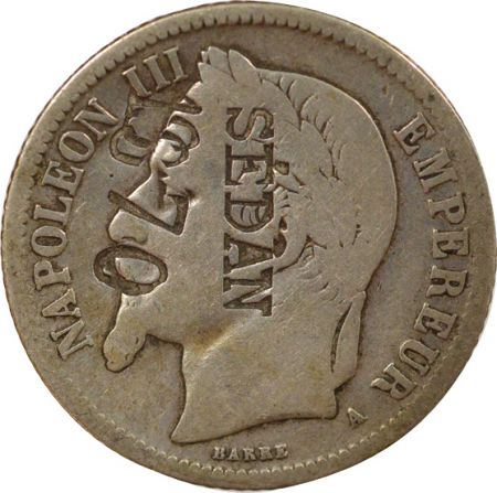 France Napoléon III - 1 Franc Argent, Tête laurée, SEDAN - 1866 A Paris