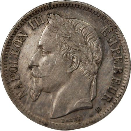 France NAPOLEON III - 1 FRANC ARGENT 1866 BB STRASBOURG