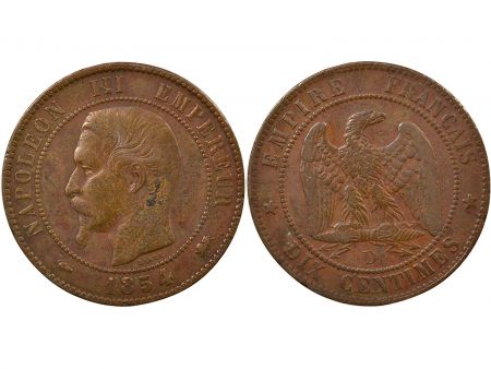 France Napoléon III - 10 Centimes 1854 D Lyon