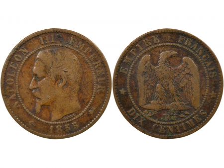 France Napoléon III - 10 Centimes 1855 D Lyon - Ancre