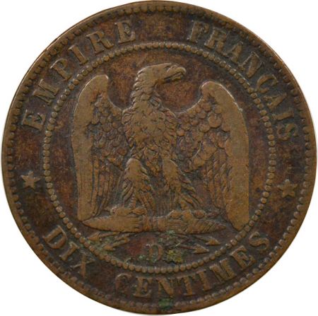 France Napoléon III - 10 Centimes 1855 D Lyon - Ancre