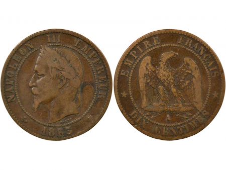 France Napoléon III - 10 Centimes 1865 A Paris