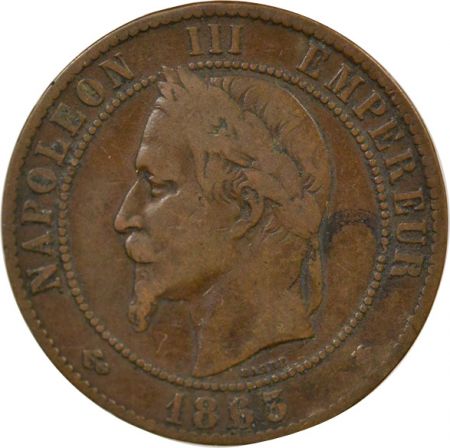 France Napoléon III - 10 Centimes 1865 A Paris