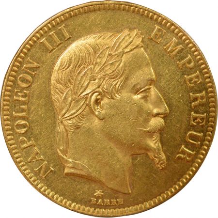 France Napoléon III - 100 Francs Or, Tête laurée - 1866 A Paris