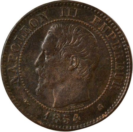 France Napoléon III - 2 Centimes, Tête nue - 1854 K Bordeaux