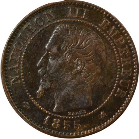 France Napoléon III - 2 Centimes, Tête nue - 1855 K Bordeaux