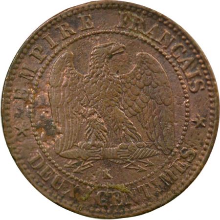 France Napoléon III - 2 Centimes 1855 K Bordeaux