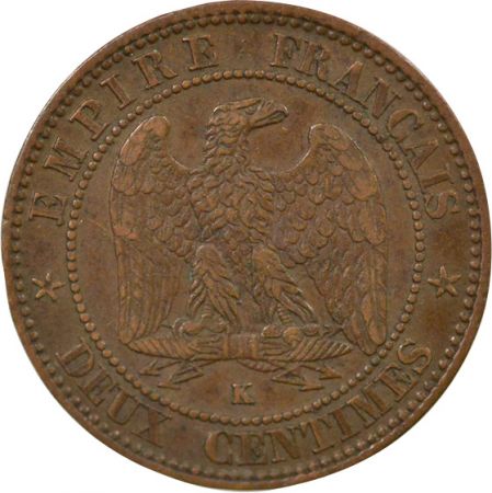 France Napoléon III - 2 Centimes 1861 K Bordeaux