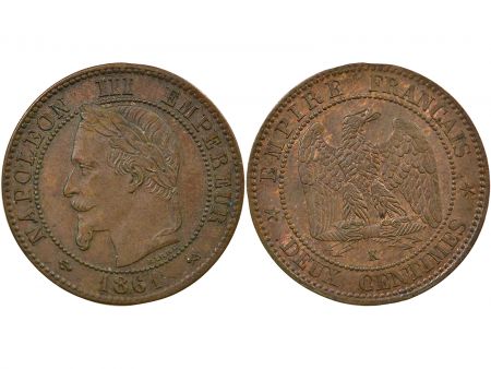 France Napoléon III - 2 Centimes 1861 K Bordeaux