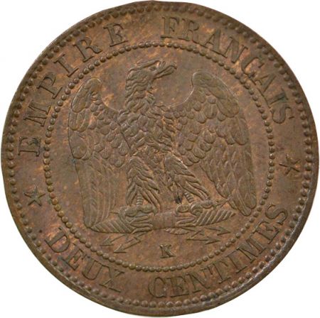 France Napoléon III - 2 Centimes 1861 K Bordeaux