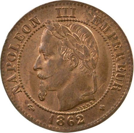 France Napoléon III - 2 Centimes 1862 BB Strasbourg