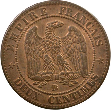 France Napoléon III - 2 Centimes 1862 BB Strasbourg