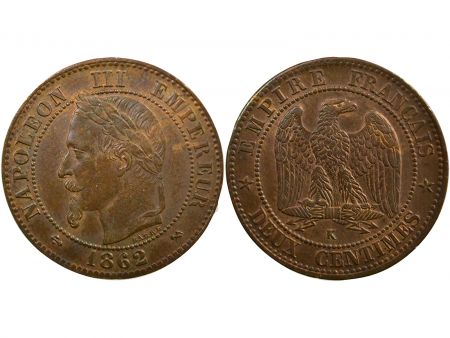 France Napoléon III - 2 Centimes 1862 K Bordeaux