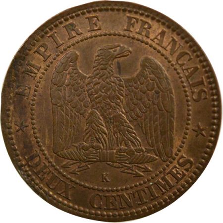 France Napoléon III - 2 Centimes 1862 K Bordeaux