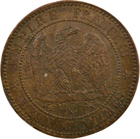 France Napoléon III - 2 Centimes 1862 K Bordeaux