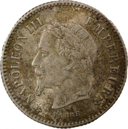 France Napoléon III - 20 Centimes Argent, Tête laurée - 1867 A Paris