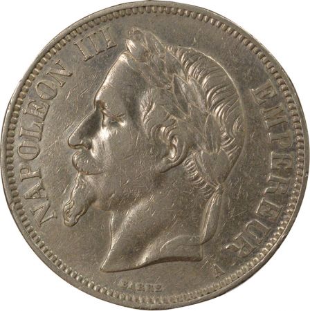 France Napoléon III - 5 Francs Argent, Tête laurée - 1866 A Paris