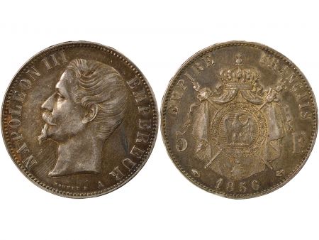 France Napoléon III - 5 Francs Argent, Tête nue - 1856 A Paris