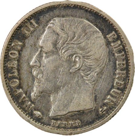 France Napoléon III - 50 Centimes Argent, Tête nue - 1859 A Paris