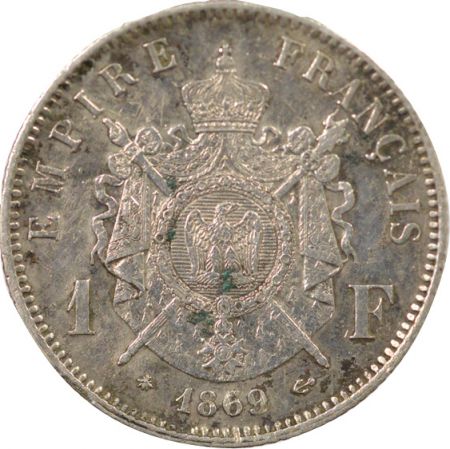 France Napoléon III - Franc Argent, Tête Laurée - 1869 A Paris