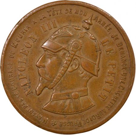 France Napoléon III - Jeton Bronze, Satirique, Type C - 1870