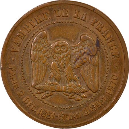 France Napoléon III - Jeton Bronze, Satirique, Type C - 1870