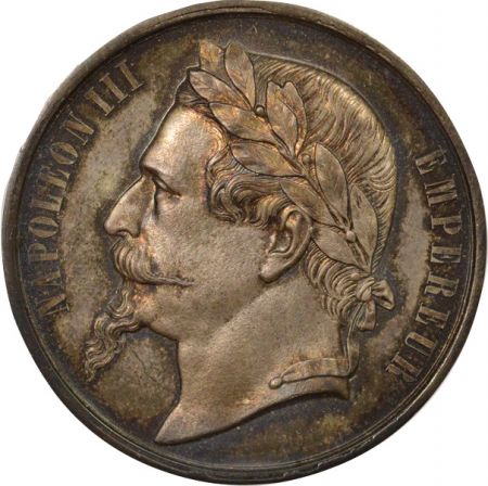 France Napoléon III - Médaille Argent, Concours Agricole, Dijon - 1863