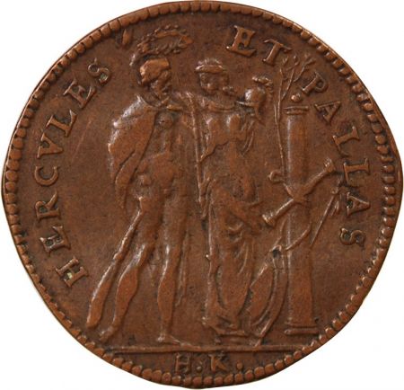 France NUREMBERG, HENRI IV - JETON CUIVRE - HERCULE ET PALAS, HK, 1589-1610