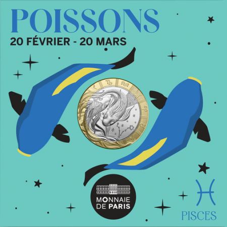 France Poissons - 5 Euros 2025 - Collection Astrologie