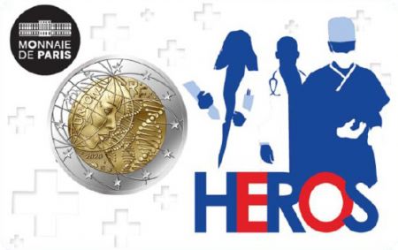 France Recherche Médicale - HEROS (Coincard) - 2 Euros Commémo. BU 2020